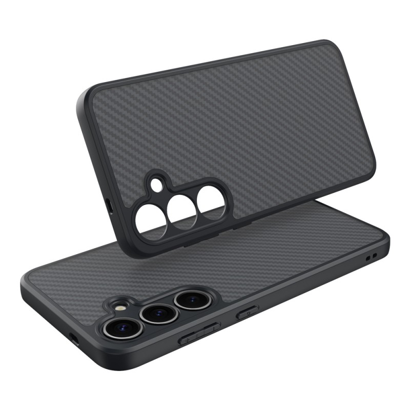 Bal-z Galaxy S25 Kılıf M-safe Şarj Özellikli Karbon Fiber Tasarımlı Zore Elnino Kapak