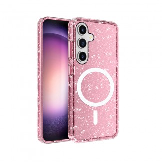Galaxy S25 Kılıf M-safe Şarj Özellikli Parlayan Simli Saydam Renkli Zore Allstar Kapak Galaxy S25 Kılıf M-safe Şarj Özellikli Parlayan Simli Saydam Renkli Zore Allstar Kapak