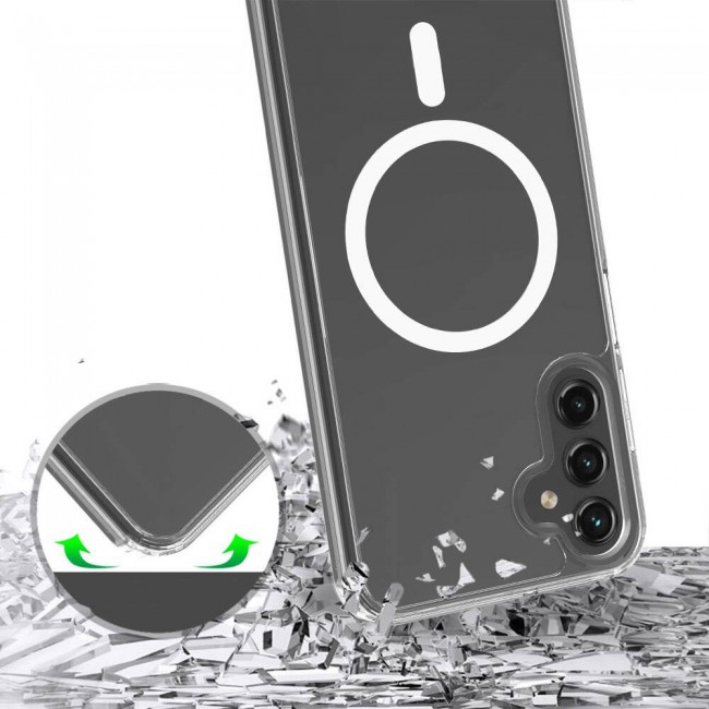 Galaxy S25 Kılıf Magsafe Şarj Özellikli Şeffaf Sert PC Zore Embos Kapak Galaxy S25 Kılıf Magsafe Şarj Özellikli Şeffaf Sert PC Zore Embos Kapak