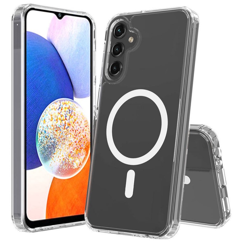 Bal-z Galaxy S25 Kılıf M-safe Şarj Özellikli Şeffaf Sert PC Zore Embos Kapak