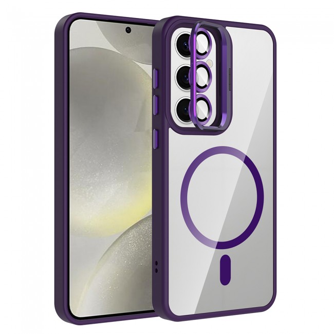 Galaxy S25 Kılıf Standlı ve Kamera Lens Hediyeli M-Safe Şarj Özellikli Zore Etro Kapak Galaxy S25 Kılıf Standlı ve Kamera Lens Hediyeli M-Safe Şarj Özellikli Zore Etro Kapak