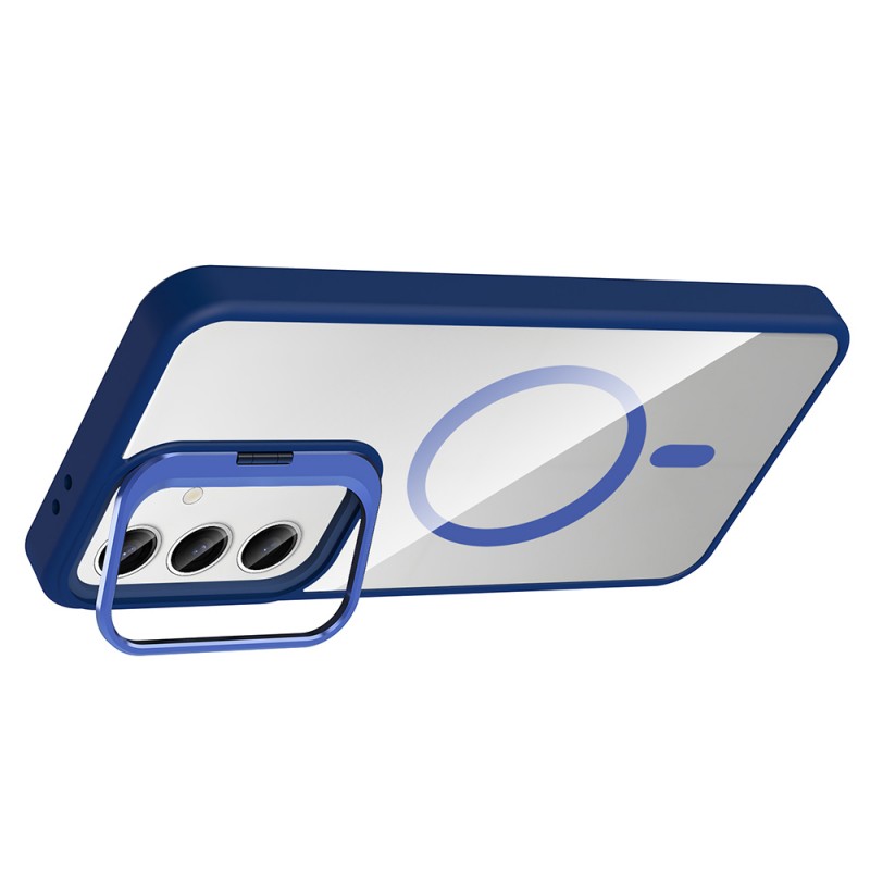 Bal-z Galaxy S25 Kılıf Standlı ve Kamera Lens Hediyeli M-Safe Şarj Özellikli Zore Etro Kapak