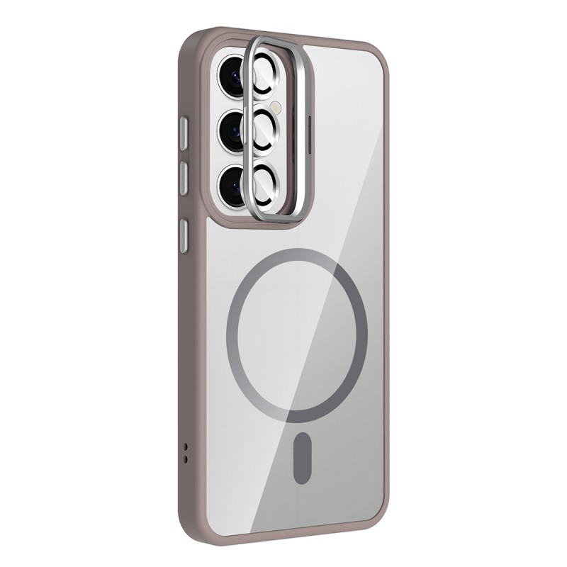 Bal-z Galaxy S25 Kılıf Standlı ve Kamera Lens Hediyeli M-Safe Şarj Özellikli Zore Etro Kapak