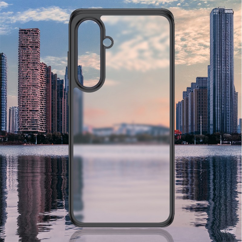 Bal-z Galaxy S25 Plus Kılıf Kamera Korumalı Şeffaf Arka Yüzey Zore New Roll Kapak