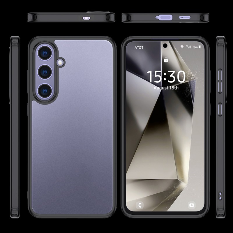 Bal-z Galaxy S25 Plus Kılıf Kamera Korumalı Şeffaf Arka Yüzey Zore New Roll Kapak