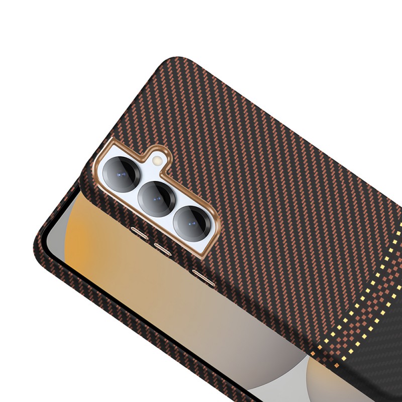 Bal-z Galaxy S25 Plus Kılıf M-safe Şarj Özellikli Karbon Fiber Görünümlü Zore Gros Kapak