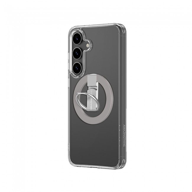Galaxy S25 Plus Kılıf M-safe Şarj Özellikli Yüzük Standlı Amazingthing Minimal Grip Serisi Kapak