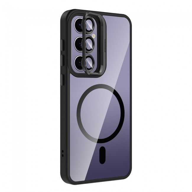 Galaxy S25 Plus Kılıf Standlı ve Kamera Lens Hediyeli M-Safe Şarj Özellikli Zore Etro Kapak Galaxy S25 Plus Kılıf Standlı ve Kamera Lens Hediyeli M-Safe Şarj Özellikli Zore Etro Kapak