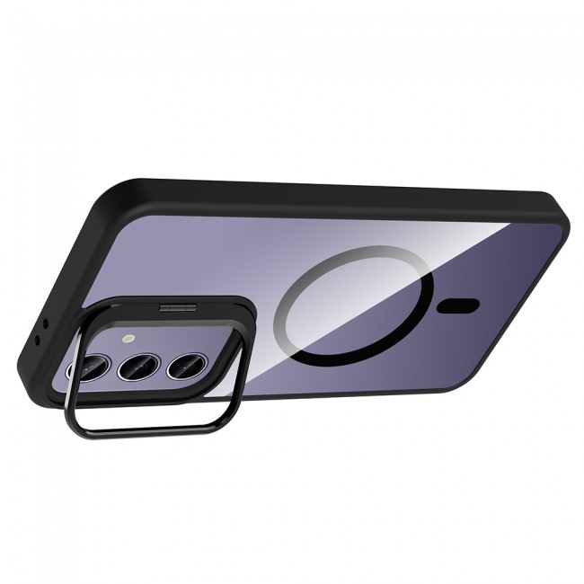 Galaxy S25 Plus Kılıf Standlı ve Kamera Lens Hediyeli M-Safe Şarj Özellikli Zore Etro Kapak Galaxy S25 Plus Kılıf Standlı ve Kamera Lens Hediyeli M-Safe Şarj Özellikli Zore Etro Kapak