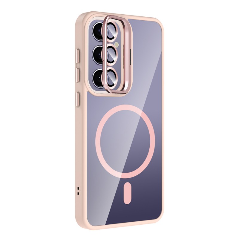 Bal-z Galaxy S25 Plus Kılıf Standlı ve Kamera Lens Hediyeli M-Safe Şarj Özellikli Zore Etro Kapak