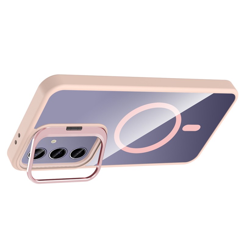 Bal-z Galaxy S25 Plus Kılıf Standlı ve Kamera Lens Hediyeli M-Safe Şarj Özellikli Zore Etro Kapak