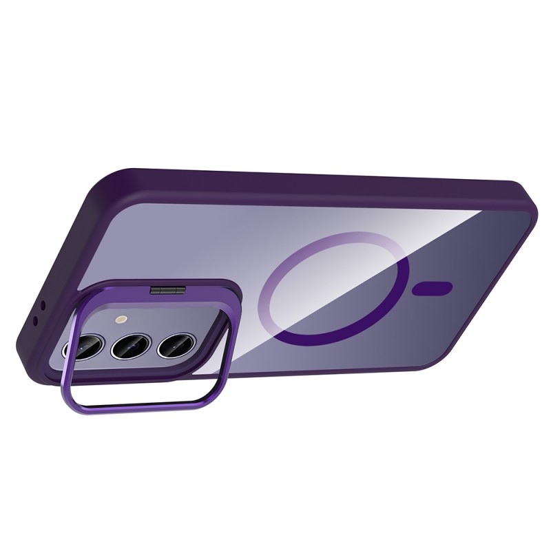 Bal-z Galaxy S25 Plus Kılıf Standlı ve Kamera Lens Hediyeli M-Safe Şarj Özellikli Zore Etro Kapak