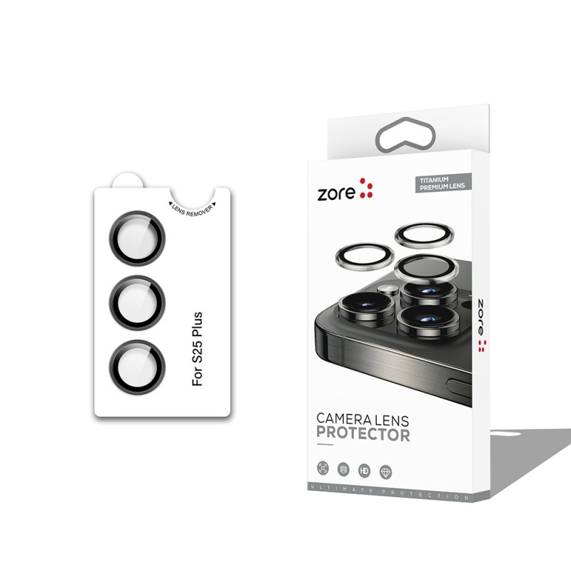 Bal-z Galaxy S25 Plus Zore CL-12 Premium Safir Parmak İzi Bırakmayan Anti-Reflective Kamera Lens Koruyucu