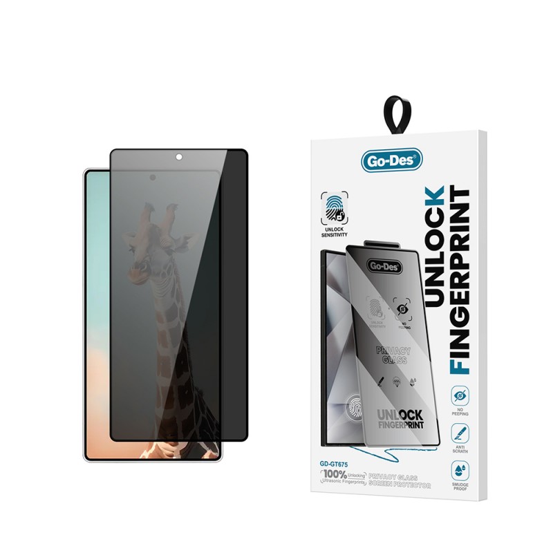 Bal-z Galaxy S25 Ultra Go Des GD-001 Parmak İzi Bırakmayan Privacy 9H Temperli HD Cam Hayalet Ekran Koruyucu