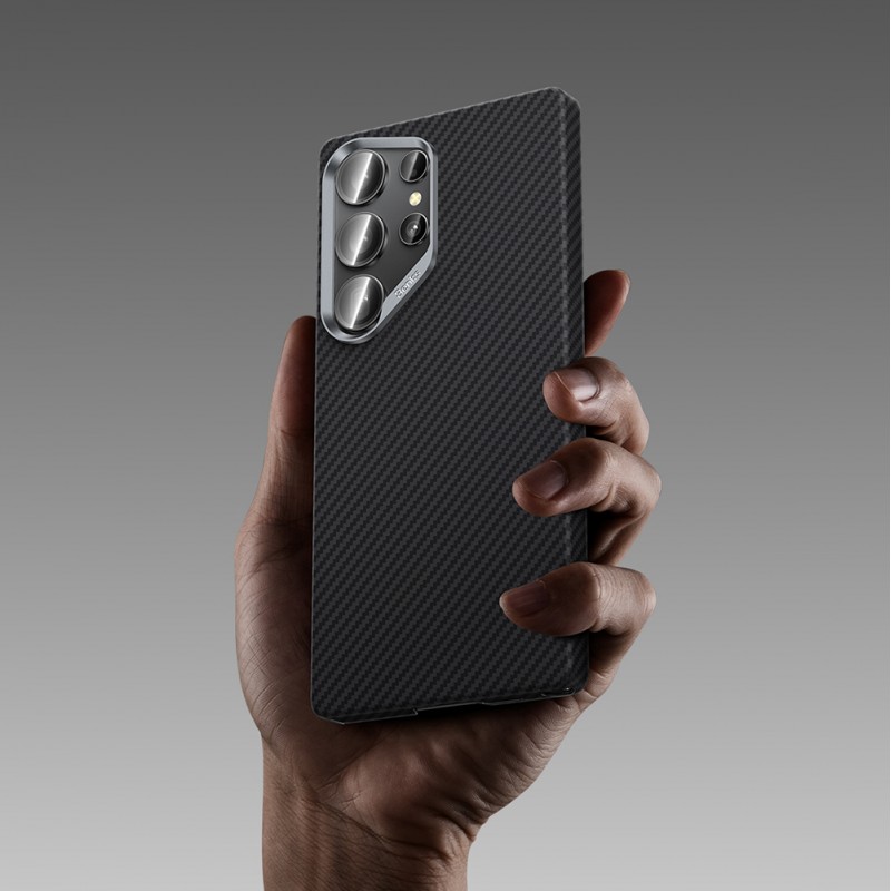 Bal-z Galaxy S25 Ultra Kılıf Benks M-safe Şarj Özellikli Magnetik ArmorAir 600D Kevlar Fiber Kapak