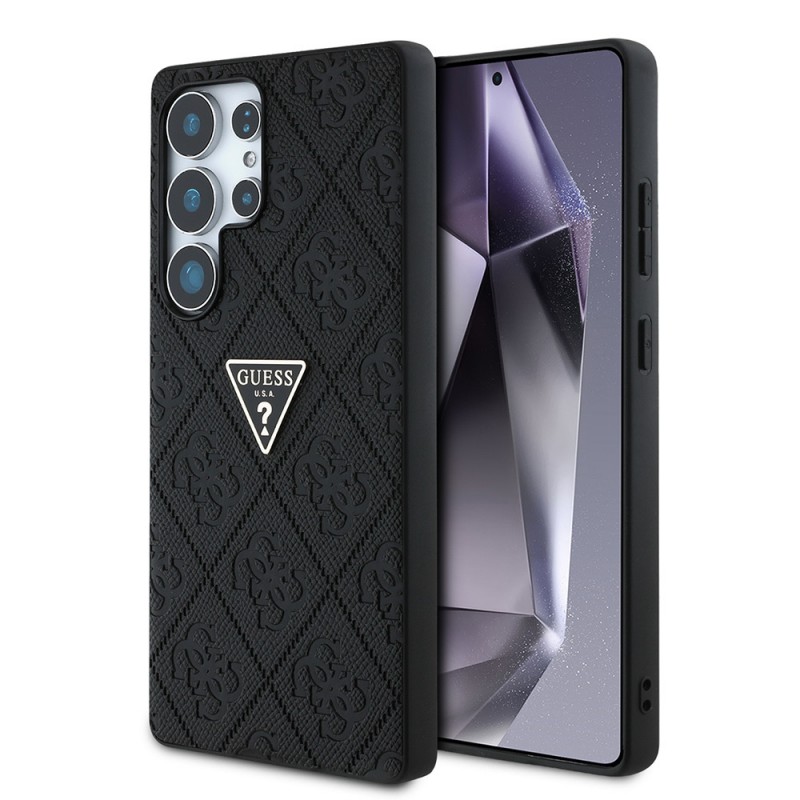 Bal-z Galaxy S25 Ultra Kılıf Guess Orjinal Lisanslı 4G Desenli Sıcak Damgalı Üçgen Logolu Kapak