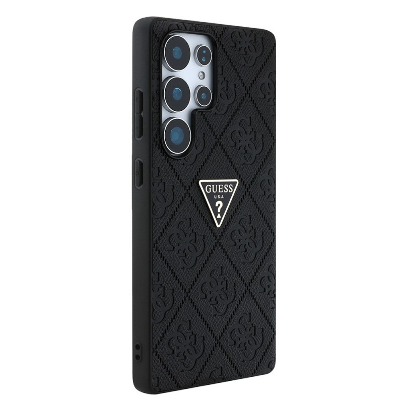 Bal-z Galaxy S25 Ultra Kılıf Guess Orjinal Lisanslı 4G Desenli Sıcak Damgalı Üçgen Logolu Kapak