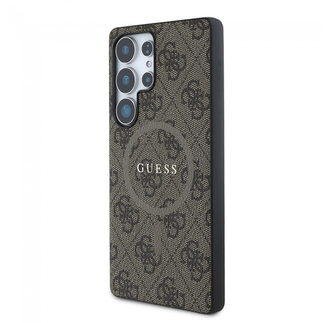 Galaxy S25 Ultra Kılıf Guess Orjinal Lisanslı M-safe Şarj Özellikli PU Halkalı 4G Desenli Yazı Logolu Kapak Galaxy S25 Ultra Kılıf Guess Orjinal Lisanslı M-safe Şarj Özellikli PU Halkalı 4G Desenli Yazı Logolu Kapak