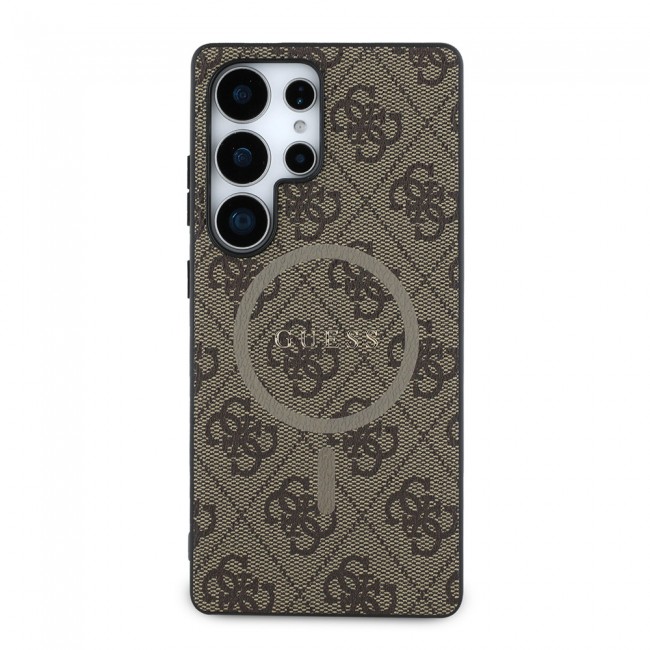 Galaxy S25 Ultra Kılıf Guess Orjinal Lisanslı M-safe Şarj Özellikli PU Halkalı 4G Desenli Yazı Logolu Kapak Galaxy S25 Ultra Kılıf Guess Orjinal Lisanslı M-safe Şarj Özellikli PU Halkalı 4G Desenli Yazı Logolu Kapak