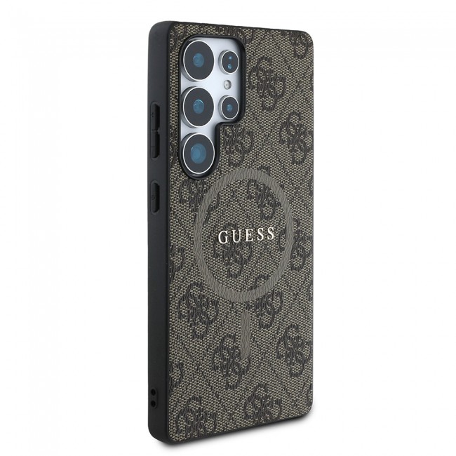 Galaxy S25 Ultra Kılıf Guess Orjinal Lisanslı M-safe Şarj Özellikli PU Halkalı 4G Desenli Yazı Logolu Kapak Galaxy S25 Ultra Kılıf Guess Orjinal Lisanslı M-safe Şarj Özellikli PU Halkalı 4G Desenli Yazı Logolu Kapak