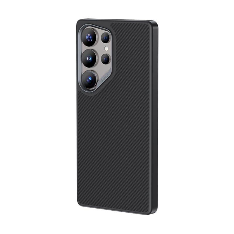 Bal-z Galaxy S25 Ultra Kılıf Karbon Fiber M-safe Şarj Özellikli Benks Hybrid ArmorPro 600D Kevlar Kapak