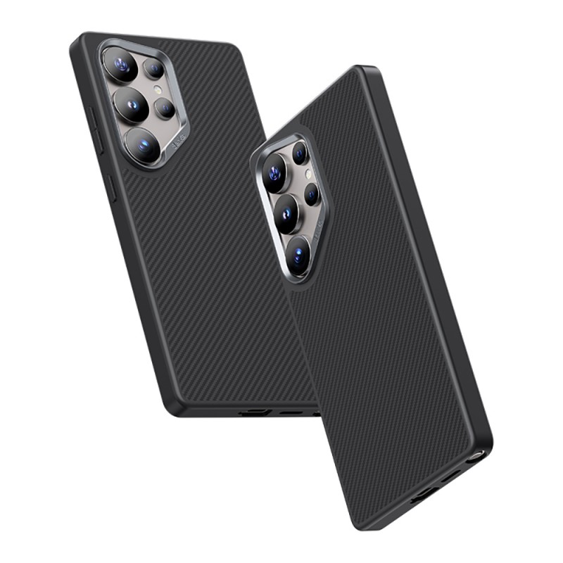 Bal-z Galaxy S25 Ultra Kılıf Karbon Fiber M-safe Şarj Özellikli Benks Hybrid ArmorPro 600D Kevlar Kapak