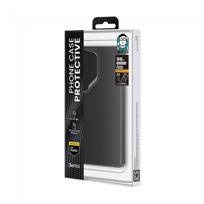 Galaxy S25 Ultra Kılıf Karbon Fiber Magsafe Şarj Özellikli Benks Hybrid ArmorPro 600D Kevlar Kapak Galaxy S25 Ultra Kılıf Karbon Fiber Magsafe Şarj Özellikli Benks Hybrid ArmorPro 600D Kevlar Kapak