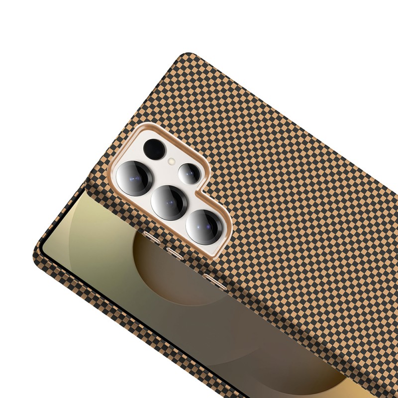 Bal-z Galaxy S25 Ultra Kılıf M-safe Şarj Özellikli Karbon Fiber Görünümlü Zore Gros Kapak