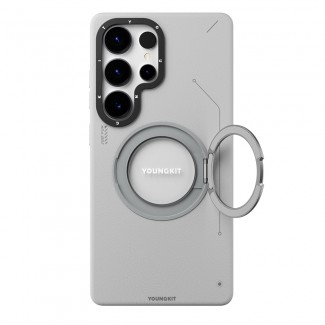 Galaxy S25 Ultra Kılıf M-safe Şarj Özellikli 360° Standlı Basit Mat Deri Desenli Youngkit Tech Leather Serisi Kapak Galaxy S25 Ultra Kılıf M-safe Şarj Özellikli 360° Standlı Basit Mat Deri Desenli Youngkit Tech Leather Serisi Kapak