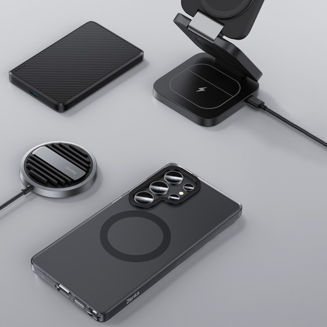 Galaxy S25 Ultra Kılıf Magsafe Şarj Özellikli Benks Lucid Armor Kapak Galaxy S25 Ultra Kılıf Magsafe Şarj Özellikli Benks Lucid Armor Kapak