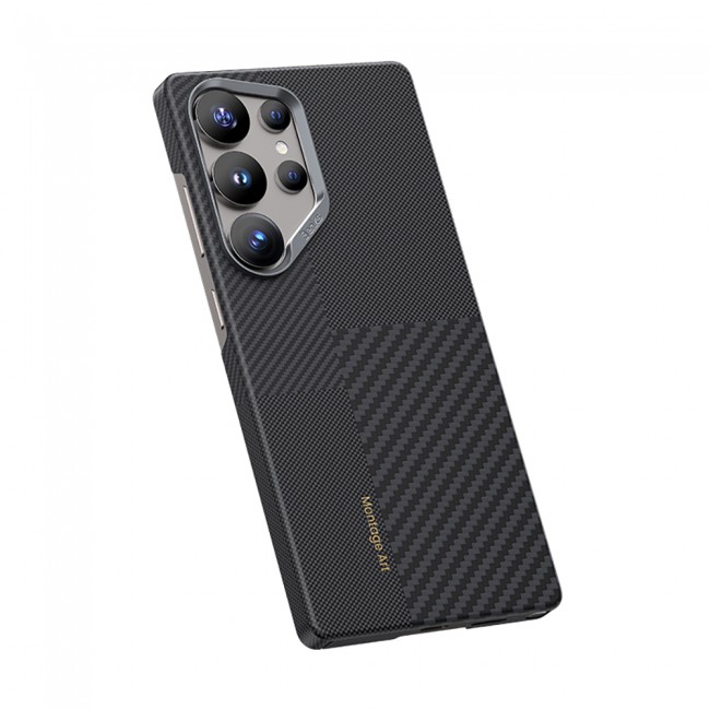 Galaxy S25 Ultra Kılıf Magsafe Şarj Özellikli Karbon Fiber Benks Montage ArmorAir Kevlar Kapak Galaxy S25 Ultra Kılıf Magsafe Şarj Özellikli Karbon Fiber Benks Montage ArmorAir Kevlar Kapak