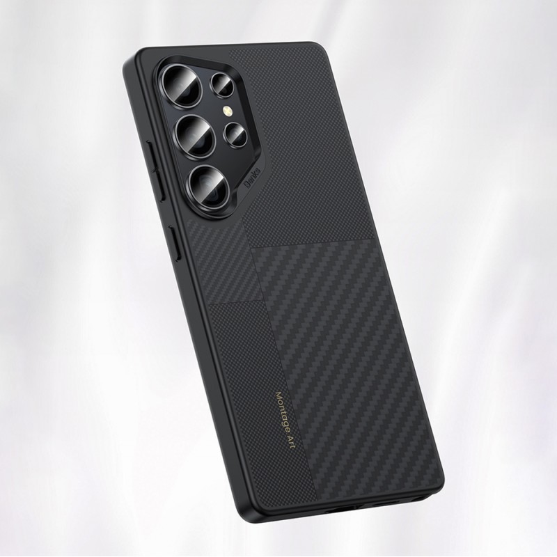 Bal-z Galaxy S25 Ultra Kılıf M-safe Şarj Özellikli Karbon Fiber Benks Montage Hybrid ArmorPro Kevlar Kapak
