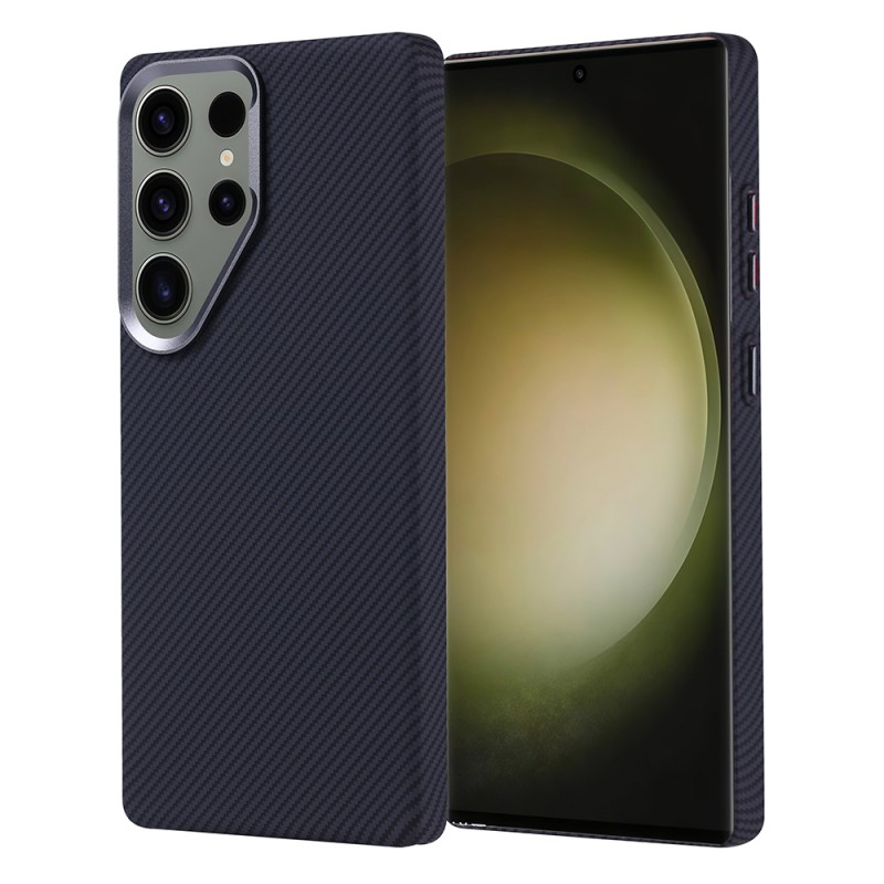 Bal-z Galaxy S25 Ultra Kılıf M-safe Şarj Özellikli Karbon Fiber Görünümlü Zore Nekst Kapak