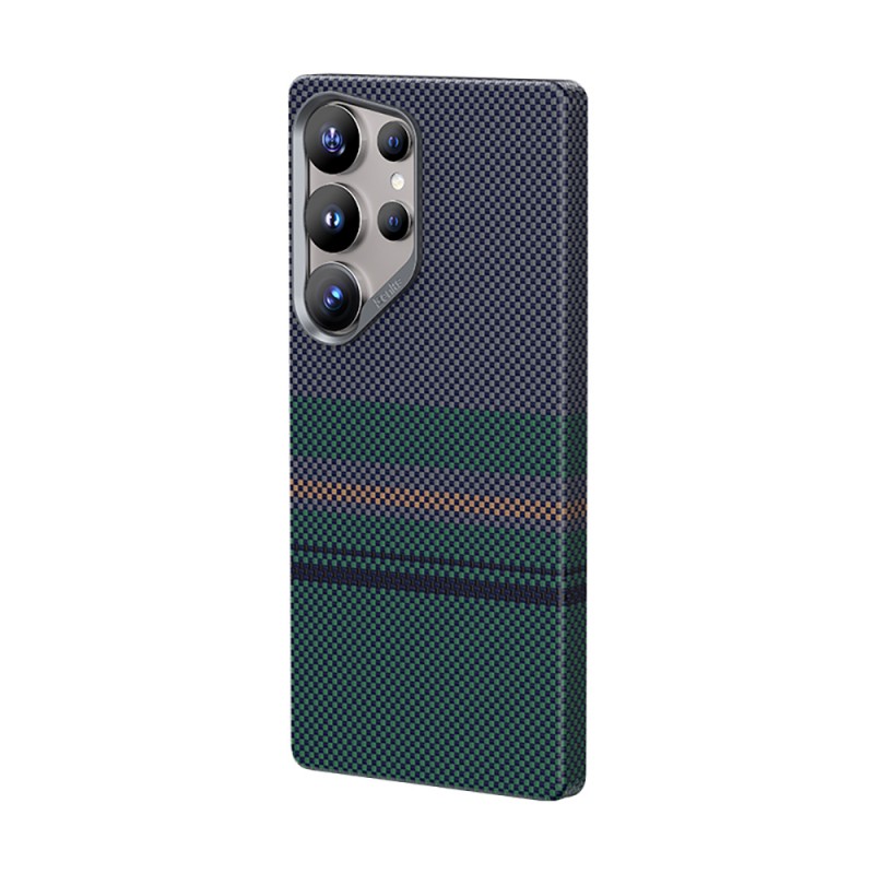 Bal-z Galaxy S25 Ultra Kılıf M-safe Şarj Özellikli Karbon Fiber Tasarımlı Benks Aurora ArmorAir Kevlar Kapak