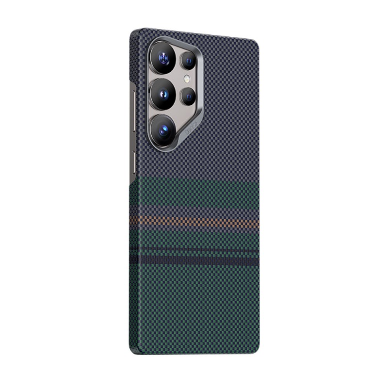 Bal-z Galaxy S25 Ultra Kılıf M-safe Şarj Özellikli Karbon Fiber Tasarımlı Benks Aurora ArmorAir Kevlar Kapak