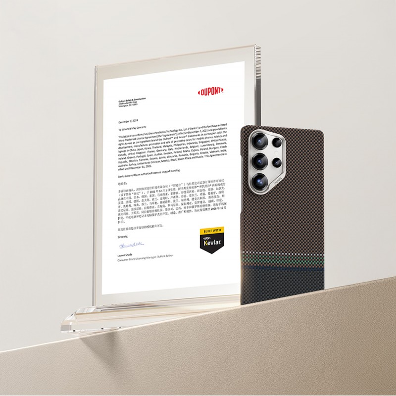 Bal-z Galaxy S25 Ultra Kılıf M-safe Şarj Özellikli Karbon Fiber Tasarımlı Benks Prestige ArmorAir Kevlar Kapak