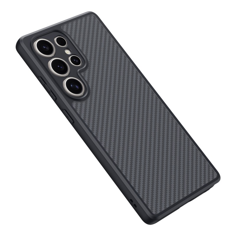 Bal-z Galaxy S25 Ultra Kılıf M-safe Şarj Özellikli Karbon Fiber Tasarımlı Zore Elnino Kapak