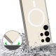 Galaxy S25 Ultra Kılıf Magsafe Şarj Özellikli Şeffaf Sert PC Zore Embos Kapak Galaxy S25 Ultra Kılıf Magsafe Şarj Özellikli Şeffaf Sert PC Zore Embos Kapak
