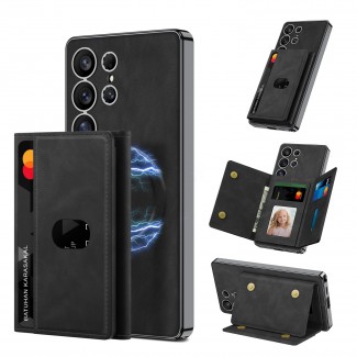 Galaxy S25 Ultra Kılıf M-safe Şarj Özellikli Suni Deri Tasarımlı Zore Kıpta Ayrılabilen Kartlıklı Kapak Galaxy S25 Ultra Kılıf M-safe Şarj Özellikli Suni Deri Tasarımlı Zore Kıpta Ayrılabilen Kartlıklı Kapak