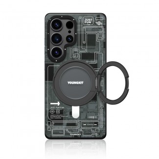 Galaxy S25 Ultra Kılıf M-safe Şarj Özellikli Youngkit 360° Standlı Technology Serisi Kapak Galaxy S25 Ultra Kılıf M-safe Şarj Özellikli Youngkit 360° Standlı Technology Serisi Kapak