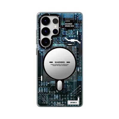 Galaxy S25 Ultra Kılıf M-safe Şarj Özellikli YoungKit Technology Serisi Kapak