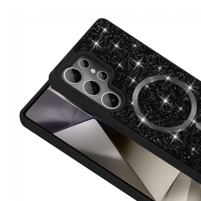 Galaxy S25 Ultra Kılıf Pırlanta Tasarımlı M-safe Şarj Özellikli Zore Mozaik Silikon Kapak Galaxy S25 Ultra Kılıf Pırlanta Tasarımlı M-safe Şarj Özellikli Zore Mozaik Silikon Kapak