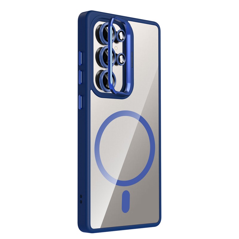 Bal-z Galaxy S25 Ultra Kılıf Standlı ve Kamera Lens Hediyeli M-Safe Şarj Özellikli Zore Etro Kapak