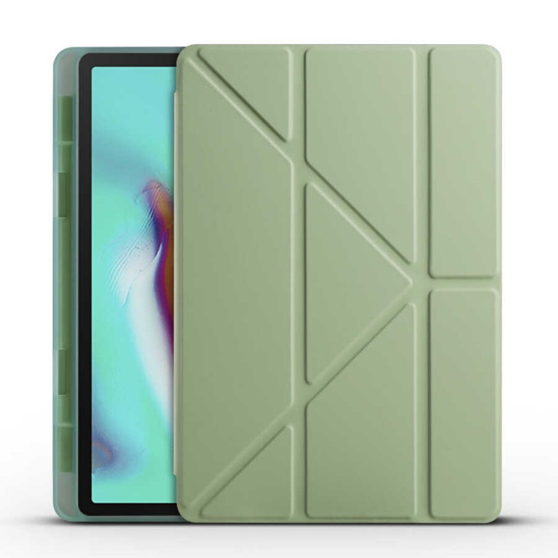 Bal-z Galaxy Tab A7 10.4 T500 2020 Kılıf  Tri Folding Kalem Bölmeli Standlı Kılıf