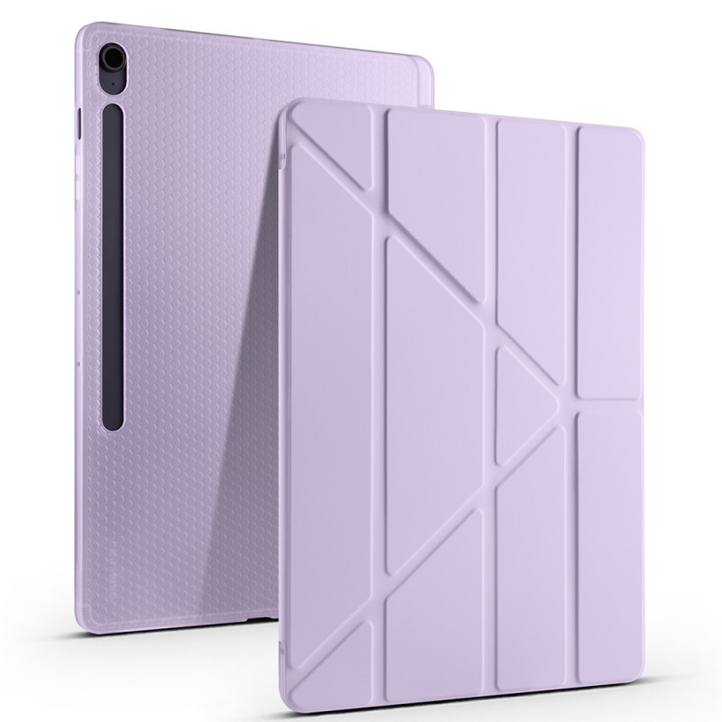 Bal-z Galaxy Tab S10 FE Plus Kılıf  Tri Folding Kalem Bölmeli Standlı Kılıf
