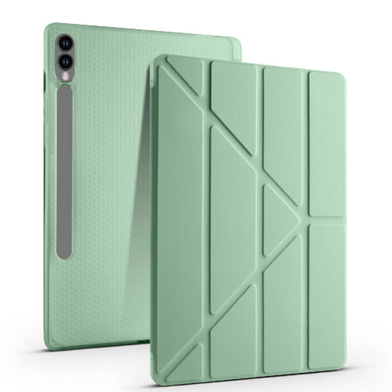 Bal-z Galaxy Tab S10 Plus Kılıf Zore Tri Folding Kalem Bölmeli Standlı Kılıf