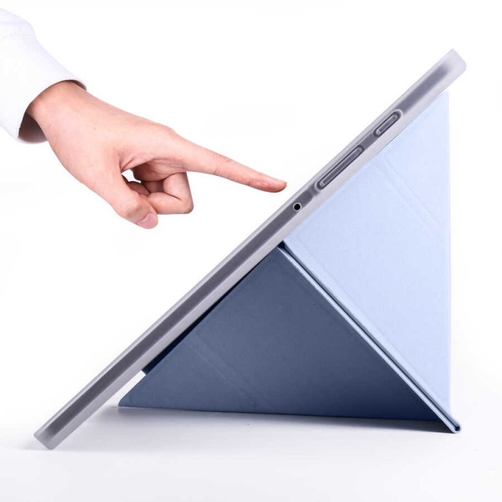 Galaxy Tab S6 Lite P610 Kılıf Zore Tri Folding Kalem Bölmeli Standlı Kılıf