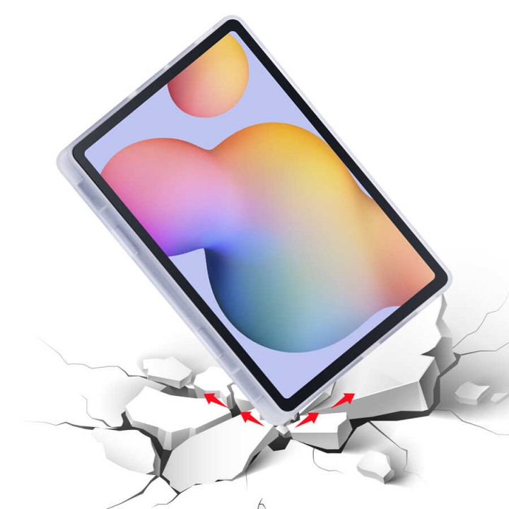 Galaxy Tab S6 Lite P610 Kılıf Zore Tri Folding Kalem Bölmeli Standlı Kılıf