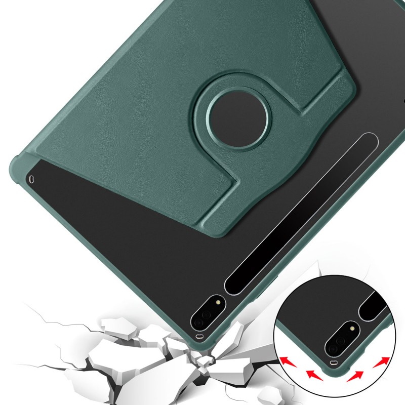 Bal-z Galaxy Tab S7 Plus T970 Kılıf  Termik Kalem Bölmeli Dönebilen Standlı Kılıf