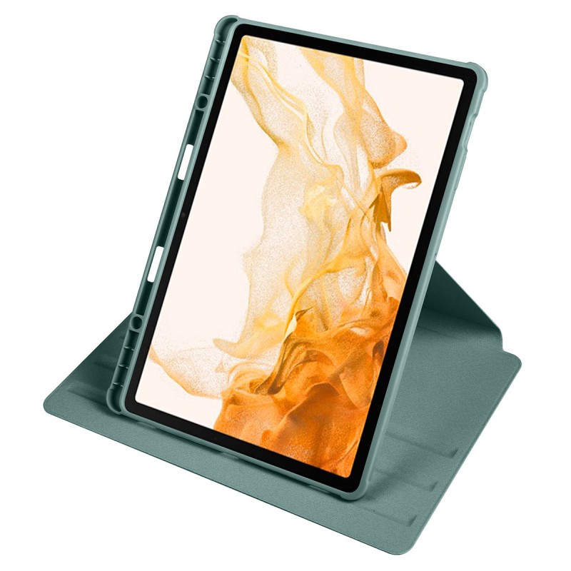 Bal-z Galaxy Tab S8 Plus SM-X800 Kılıf  Termik Kalem Bölmeli Dönebilen Standlı Kılıf